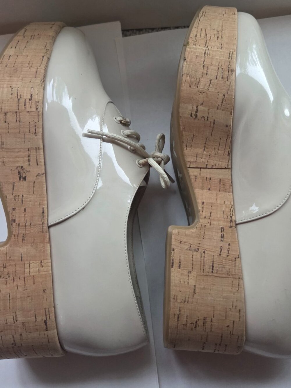 FERRAGAMO cork platform shoes